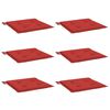 vidaXL Gartenstuhl-Kissen 6 Stk. Rot 50x50x4 cm Oxford-Gewebe