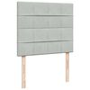 vidaXL Ottoman-Bett mit Matratzen Hellgrau 120x200 cm Samt