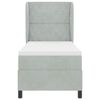 vidaXL Boxspringbett mit Matratze Hellgrau 200 x 80 cm Polyester