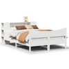 vidaXL Massivholzbett ohne Matratze Wei&szlig; 160x200 Kiefernholz