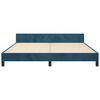 vidaXL Bettgestell mit Kopfteil Dunkelblau 180x200 cm Samt