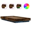 vidaXL Bettgestell mit LED R&auml;uchereiche 100x200 cm Holzwerkstoff
