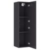 vidaXL TV-Schrank Hochglanz-Grau 30,5x30x110 cm Holzwerkstoff