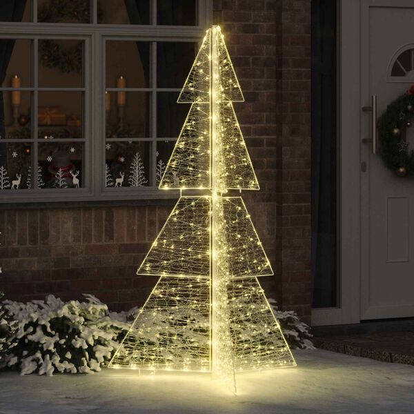 vidaXL Weihnachtsbaum mit 240 LEDs Warmes Weiß 180 cm Acryl