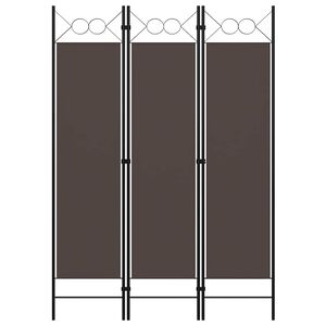 vidaXL 3-tlg. Raumteiler Braun 120 x 180 cm