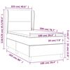 vidaXL Boxspringbett mit Matratze Grau 100x200 cm Kunstleder