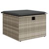 vidaXL Sofa Set mit Kissen mit Speicher 8 pcs Hellgrau Poly-Rattan