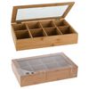 Excellent Houseware Teebox mit 8 F&auml;chern Bambus