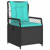 vidaXL Garten Essgruppe 7 pcs Schwarz Poly-Rattan