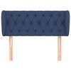 vidaXL Kopfteil mit Ohren Blau 103x23x78/88 cm Stoff