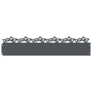 vidaXL Rasenkanten 10 stk. 103 x 0,05 x 22 cm Stahl Anthrazit