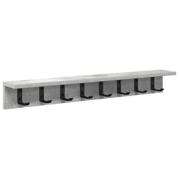 vidaXL Wandmontierter nachttisch Beton Grau 80 x 10,5 x 10,5 cm