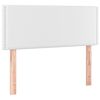 vidaXL Boxspringbett mit Matratze Wei&szlig; 90x190 cm Kunstleder