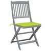 vidaXL Klappbare Gartenst&uuml;hle 4 Stk. mit Kissen Massivholz Akazie