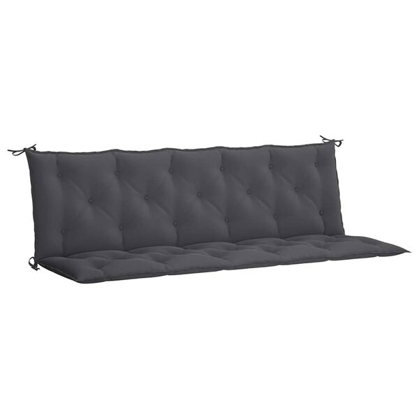 vidaXL Gartenbank-Auflage Anthrazit 180x(50+50)x7 cm Oxford-Gewebe