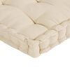 vidaXL Palettenkissen 3-tlg. Beige Baumwolle