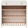 vidaXL Schuhschrank mit Abdeckung Wei&szlig; 79 x 40 x 80 cm Stoff