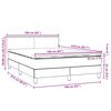 vidaXL Boxspringbett mit Matratze & LED Dunkelgrau 160x210 cm Samt