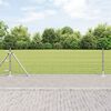 vidaXL Zaun mit Pfosten Silber 0,6 x 25 m Stahl