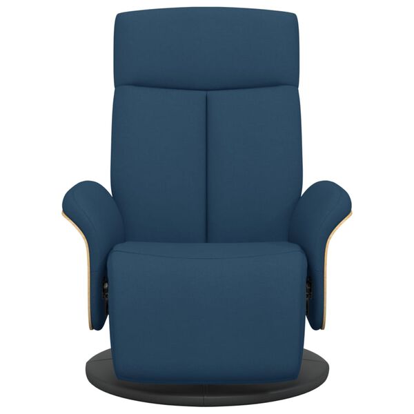 vidaXL Relaxsessel mit Fu&szlig;teil Blau Stoff