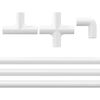 vidaXL PVC Rohr 29 pcs Wei&szlig; Materialpp und PE