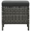 vidaXL 4-tlg. Garten-Lounge-Set mit Kissen Poly Rattan Grau