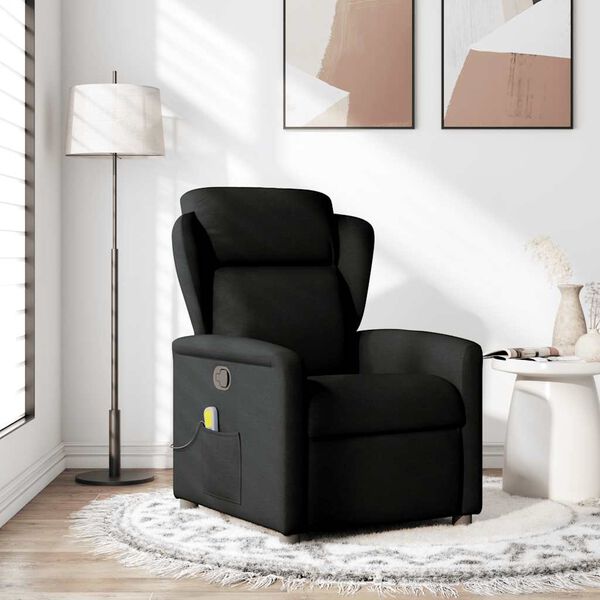 vidaXL Massagesessel Schwarz Stoff