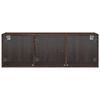 vidaXL Wandschrank mit Glast&uuml;ren Braun Eichen-Optik 102x37x35 cm