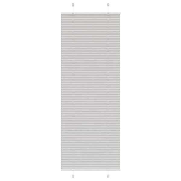 vidaXL Plissee Hellgrau 70x200 cm Stoffbreite 69,4 cm Polyester