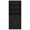 vidaXL Highboard Schwarz Eichen-Optik 80 x 42,5 x 185 cm Holzwerkstoff