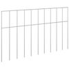 vidaXL Gartenzaun-Paneel 12 pcs Verzinkter Stahl Silber