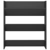 vidaXL Wand-Schuhschrank Grau 80x18x90 cm Holzwerkstoff