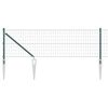 vidaXL Euro-Zaun mit Stacheln 10 x 0,8 m PVC-beschichteter Stahl Gr&uuml;n