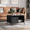 vidaXL Couchtisch Schwarz 68,5x50x43,5 cm Kaltgewalzter Stahl