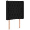 vidaXL LED Kopfteil Schwarz 83x16x118/128 cm Stoff