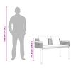 vidaXL Bank Outdoor Grau und Dunkelgrau 117 x 54 x 74,5 cm Poly-Rattan