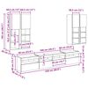 vidaXL TV-Wandschrank-Set mit LED-Lichtern 7 pcs Schwarz Eichen-Optik