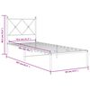 vidaXL Bettgestell mit Kopfteil Metall Schwarz 80x200 cm