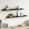 vidaXL Bilderleisten 2 Stk. Schwarz 80x9x3 cm MDF