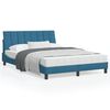 vidaXL Bett mit Matratze "Hanko" Blau 120x200 cm Samt