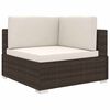 vidaXL Modular-Ecksessel mit Kissen Poly Rattan Braun