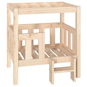vidaXL Hundebett 65,5x50,5x70 cm Massivholz Kiefer