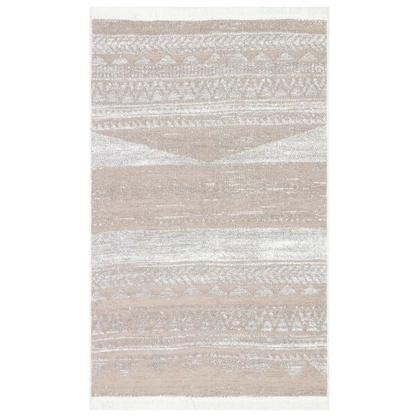 vidaXL Teppich Beige 160x230 cm Baumwolle