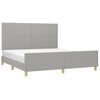 vidaXL Bettgestell ohne Matratze Hellgrau 180x200 cm Stoff