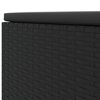 vidaXL 8-tlg. Garten-Lounge-Set mit Kissen Schwarz Poly Rattan