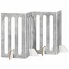 vidaXL Faltbarer Haustierzaun 4 stk. Betongrau 201 x 38 x 90 cm