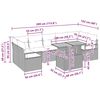 vidaXL Garten-Sofa-Set mit Speicher 8 pcs Grau Poly Rattan