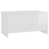 vidaXL Couchtisch Hochglanz-Wei&szlig; 102x55,5x52,5 cm Holzwerkstoff