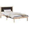 vidaXL Bettrahmen Schwarz 100 x 200 cm Massives Kiefernholz
