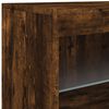 vidaXL Sideboard mit LED-Leuchten Räuchereiche 164x37x67 cm